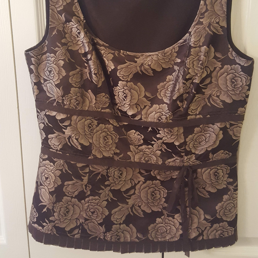 Ann Taylor Silk Floral Top  0004